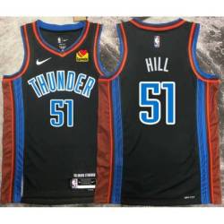 Steven Hill OKC Thunder #51 Black 2022-23_City Jersey with LOVES Sponsor Patch