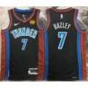 Darius Bazley OKC Thunder #7 Black 2022-23_City Jersey with LOVES Sponsor Patch