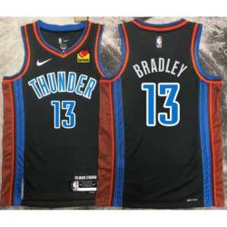 Tony Bradley OKC Thunder #13 Black 2022-23_City Jersey with LOVES Sponsor Patch