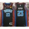 Tre Mann OKC Thunder #23 Black 2022-23_City Jersey with LOVES Sponsor Patch