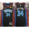 Kenrich Williams OKC Thunder #34 Black 2022-23_City Jersey with LOVES Sponsor Patch