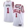 Randy Brown Chicago Bulls White Jersey with Motorola Sponsor Patch