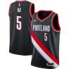 Black Ha Seung-Jin Twill Basketball Jersey -Trail Blazers #5 ha Twill Jerseys, FREE SHIPPING