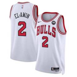 Khalid El-Amin Chicago Bulls White Jersey with Motorola Sponsor Patch