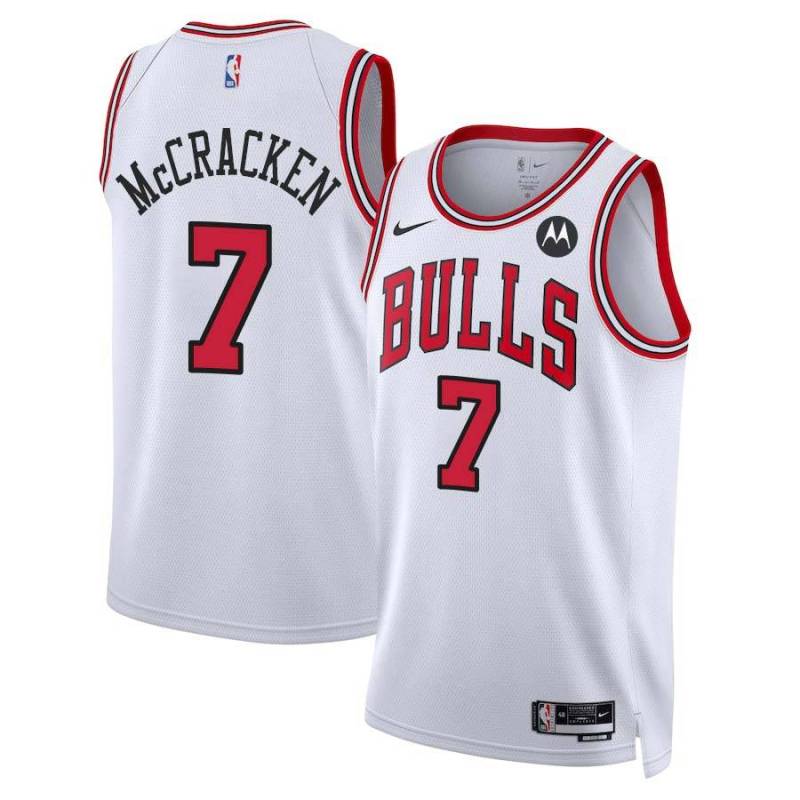 Paul McCracken Chicago Bulls White Jersey with Motorola Sponsor Patch