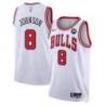 Mickey Johnson Chicago Bulls White Jersey with Motorola Sponsor Patch