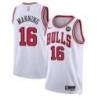 Ed Manning Chicago Bulls White Jersey with Motorola Sponsor Patch