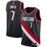 Black Charles Smith Twill Basketball Jersey -Trail Blazers #7 Smith Twill Jerseys, FREE SHIPPING