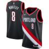 Black Ennis Whatley Twill Basketball Jersey -Trail Blazers #8 Whatley Twill Jerseys, FREE SHIPPING