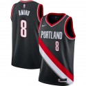 Black Al-Farouq Aminu Twill Basketball Jersey -Trail Blazers #8 Aminu Twill Jerseys, FREE SHIPPING