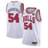 Mark Landsberger Chicago Bulls White Jersey with Motorola Sponsor Patch