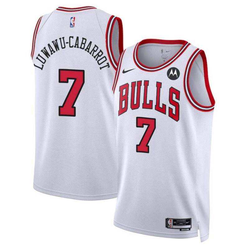 Timothe Luwawu-Cabarrot Chicago Bulls White Jersey with Motorola Sponsor Patch