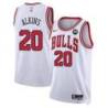 Rawle Alkins Chicago Bulls White Jersey with Motorola Sponsor Patch