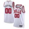 Customized Chicago Bulls White Jersey with Motorola Sponsor Patch