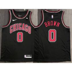 Randy Brown Chicago Bulls Black Jersey with Motorola Sponsor Patch