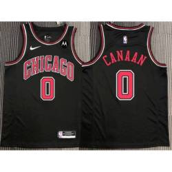 Isaiah Canaan Chicago Bulls Black Jersey with Motorola Sponsor Patch