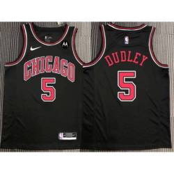 Charles Dudley Chicago Bulls Black Jersey with Motorola Sponsor Patch