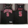 Jalen Rose Chicago Bulls Black Jersey with Motorola Sponsor Patch