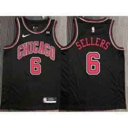 Brad Sellers Chicago Bulls Black Jersey with Motorola Sponsor Patch