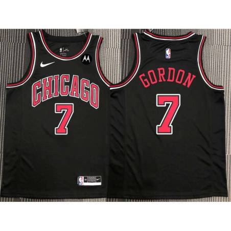 Ben Gordon Chicago Bulls Black Jersey with Motorola Sponsor Patch