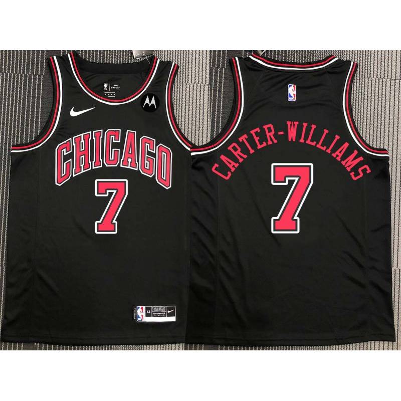 Michael Carter-Williams Chicago Bulls Black Jersey with Motorola Sponsor Patch