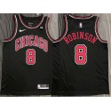 Jackie Robinson Chicago Bulls Black Jersey with Motorola Sponsor Patch