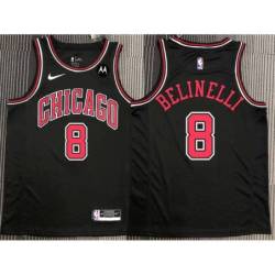 Marco Belinelli Chicago Bulls Black Jersey with Motorola Sponsor Patch