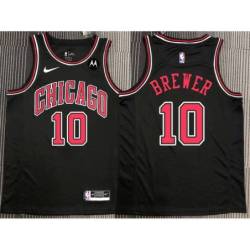 Ron Brewer Chicago Bulls Black Jersey with Motorola Sponsor Patch