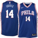 Blue Dexter Shouse Twill Basketball Jersey -76ers #14 Shouse Twill Jerseys, FREE SHIPPING