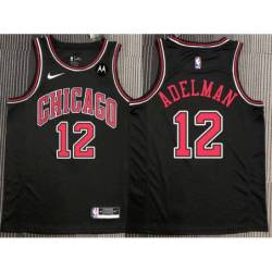 Rick Adelman Chicago Bulls Black Jersey with Motorola Sponsor Patch