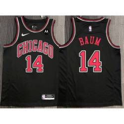 Johnny Baum Chicago Bulls Black Jersey with Motorola Sponsor Patch