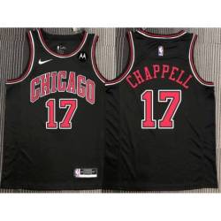 Len Chappell Chicago Bulls Black Jersey with Motorola Sponsor Patch