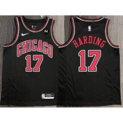 Reggie Harding Chicago Bulls Black Jersey with Motorola Sponsor Patch