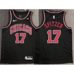 Craig Spitzer Chicago Bulls Black Jersey with Motorola Sponsor Patch