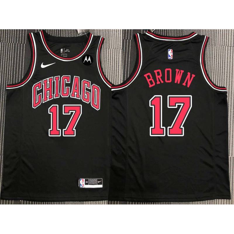 Mike Brown Chicago Bulls Black Jersey with Motorola Sponsor Patch