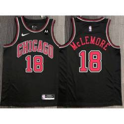 McCoy McLemore Chicago Bulls Black Jersey with Motorola Sponsor Patch