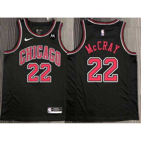 Rodney McCray Chicago Bulls Black Jersey with Motorola Sponsor Patch