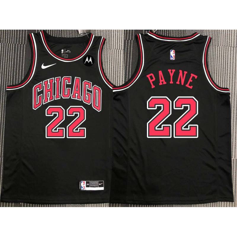 Cameron Payne Chicago Bulls Black Jersey with Motorola Sponsor Patch