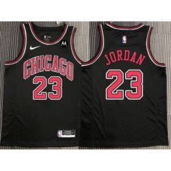 Michael Jordan Chicago Bulls Black Jersey with Motorola Sponsor Patch