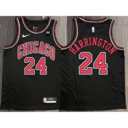 Othella Harrington Chicago Bulls Black Jersey with Motorola Sponsor Patch