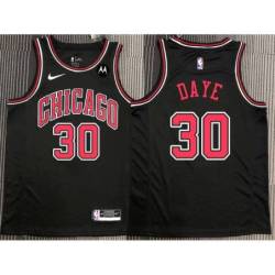 Darren Daye Chicago Bulls Black Jersey with Motorola Sponsor Patch