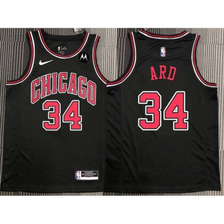 Jim Ard Chicago Bulls Black Jersey with Motorola Sponsor Patch