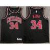 Stacey King Chicago Bulls Black Jersey with Motorola Sponsor Patch