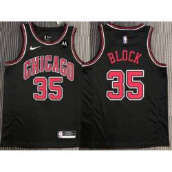 John Block Chicago Bulls Black Jersey with Motorola Sponsor Patch