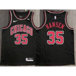 Glenn Hansen Chicago Bulls Black Jersey with Motorola Sponsor Patch