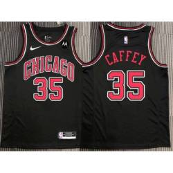 Jason Caffey Chicago Bulls Black Jersey with Motorola Sponsor Patch