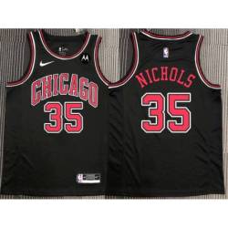 Demetris Nichols Chicago Bulls Black Jersey with Motorola Sponsor Patch