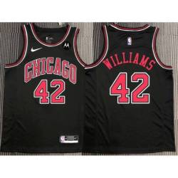 Scott Williams Chicago Bulls Black Jersey with Motorola Sponsor Patch