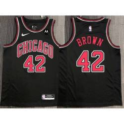 P.J. Brown Chicago Bulls Black Jersey with Motorola Sponsor Patch