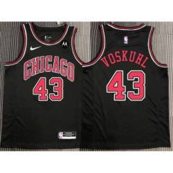 Jake Voskuhl Chicago Bulls Black Jersey with Motorola Sponsor Patch